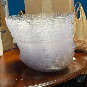 Elegant Clear Decorative Bowl (plastic)